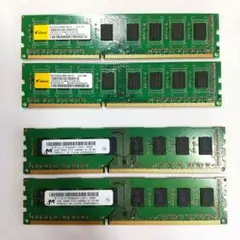 DDR-3 PC3-10600U デスクトップ用メモリ 計8GB(2GBx4枚)