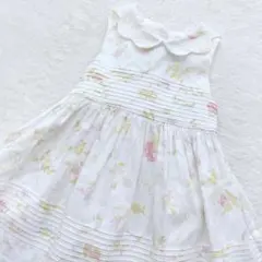 【極美品】ローラアシュレイ ワンピース スカート 花柄 ノースリーブ 80cm