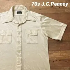 70s J.C.Penney JCペニー 開襟ポリシャツ 半袖 ストア系
