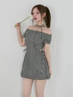 Becky check mini dress