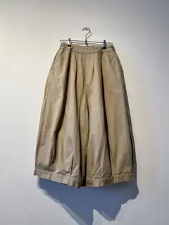 SM2 裾タック　バルーンパンツ　サーカスパンツ ゆったり　コットン綿　ベージュ