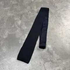 vintage basic design navy knit necktie