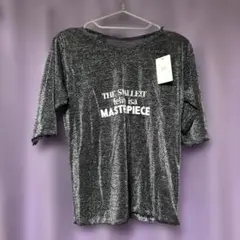 未使用 メッセージプリント 半袖Tシャツ M 黒
