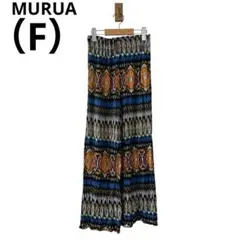 0663 MURUAムルーアフレアパンツレーヨンボヘミアンウエストゴムフリー