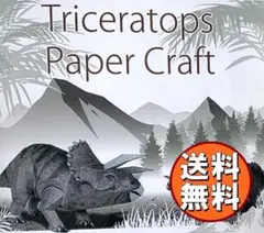 送料無料 日本製 トリケラトプス ペーパークラフト 恐竜 アート キット セット