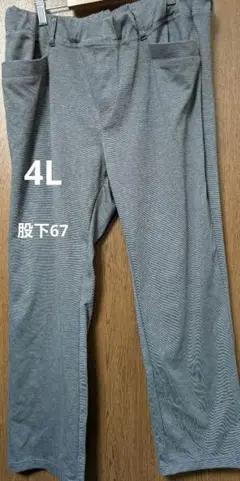 大きいサイズ　新品4Lカジュアルパンツ 股下67　レディース