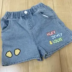 リトシー　ディズニー ドナルド　デニム ハーフパンツ 半ズボン 子供服 100