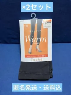 【未使用品】 Tuche グンゼL～LL 裏起毛レギンス110デニール2足セット