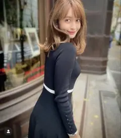 ランバンオンブルー　ニットワンピース