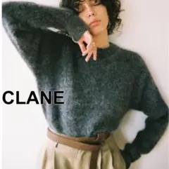 CLANE クラネ✨BASIC ANGOLA KNIT TOPS モスグリーン