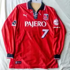 浦和レッズ　2001年　2002年　ユニフォーム　パジェロ　9番　福田正博 浦和レッズ 2001年 2002年 ユニフォーム パジェロ 9番 福田正博