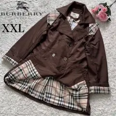 美品 ダブルチェスターコート 洗濯可能 ノバチェック 英国製 希少サイズ XXL