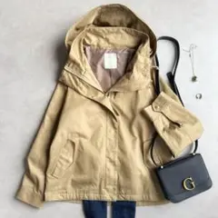 美品▲2024▲B:MING by BEAMS//撥水マウンテンパーカーベージュ