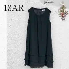 ラステンバーグ ノースリーブワンピース【13AR】黒 裾フリル フォーマル