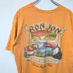 00年代　ronjon ロンジョン　Tシャツ　オレンジ　サーフTシャツ