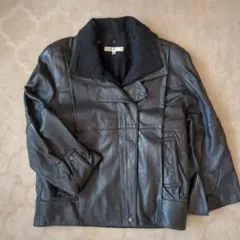 PERRY ELLIS PORTFOLIO 黒 レザージャケット 90s〜 Perry Ellis portfolio wool sports jacket |