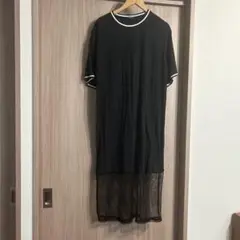 MURUA メッシュコンビTシャツワンピース