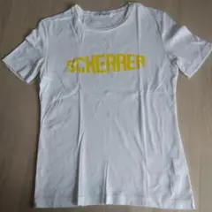 SCHERRER PARIS ウールン商会　ホワイト ロゴTシャツ
