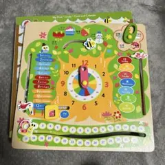 【中古】はじめてのとけいとカレンダー　3歳　知育玩具　時計