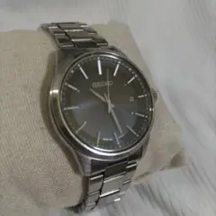 SEIKO 電波ソーラー　ブラック　メタルバンド