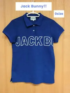美品◆Jack Bunny!!◆BIGロゴプリント　鹿の子ポロシャツ　0サイズ