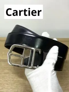 Cartier カルティエ 本革 メンズ ベルト ブラック