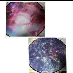 宇宙サークルマット(滑り止め付き)2枚セット