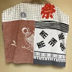 手拭いリメイクシャツ2 おまけ巾着付き