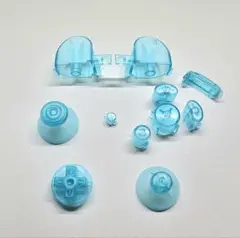 ゲームキューブコントローラーGCコン　カスタムボタンスティッククリアスカイブルー