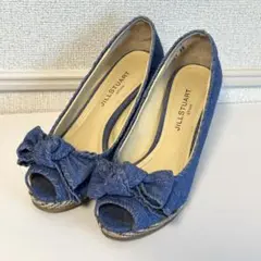 【希少✨️】JILLSTUART パンプス デニム リボン オープントゥ