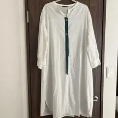 ホワイト シャツワンピース Mサイズ