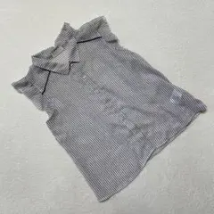 e hyphen world gallery シャツ ノースリーブ ストライプ