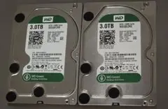 HDD 3.0TB x 2個セット WD30EZRX WD　注意品
