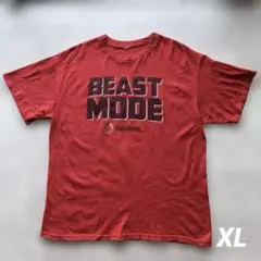 アメリカ古着半袖Tシャツ"BEAST MODE"レッド XL 赤 RED USA