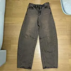 GU バレルレッグジーンズ　レディース　丈長め
