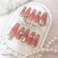 ネイルチップ ワンホン チークネイル 大人可愛い 推し活 ガーリー 即購入可⭕️