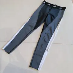 adidas TECHFIT トレーニングパンツ グレー/ホワイト Mサイズ