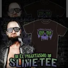 新日本プロレス　エル・ファンタズモ「SLIME」Tシャツ（ブラック）　グッズ