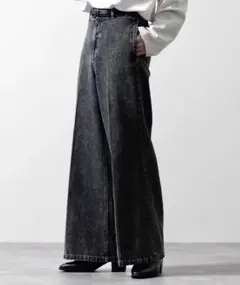 CLEL ビンテージ デザイン フレア デニムパンツ