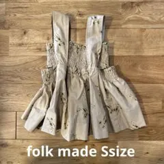 folk made 花柄スモッキングベスト