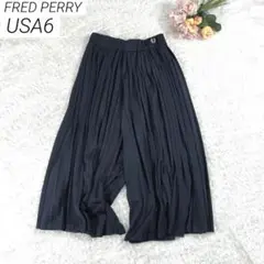 【極美品】　FRED PERRY 　プリーツトラックパンツ　紺　USA6