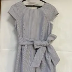 Hampstead ストライプ柄 半袖ワンピース リボン付　お値下げしました