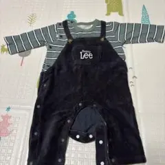Buddy Lee 緑黒ストライプロンパース 70-80cm
