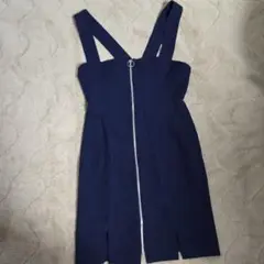 ノースリーブネイビーミニジャンスカ