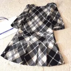 バーバリーブルーレーベル チェックプリーツワンピース