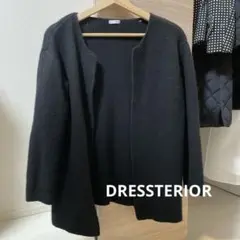 DRESSTERIOR ノーカラージャケット ブラック