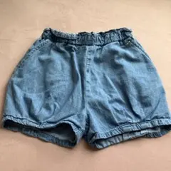 プティマイン 110サイズ やわらかデニム生地 ショートパンツ