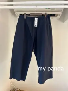 my panda ネイビー ワイドパンツ