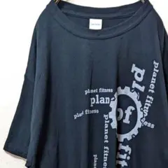 ギルダン プラネットフィットネス Tシャツ ブラック 黒L 古着