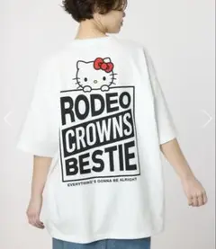 ロデオクラウン　ロデオ　キティ　(サンリオキャラクターズ)ボックスロゴTシャツ